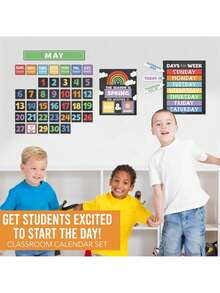 Classroom Calendar, 98 Pieces, Bulletin Board, Hadley Designs, Calendars & Planners, Calendar 2025, Calendar Creative Minimalist, Calendar>Teacher, Yearly Calendars, Calendario 2025-2026, Academic Calendar 2025-2026, Wall Calendar 2025, Numbers Calendar, - 色彩鮮豔的粉筆 - 查看 6