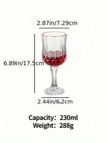 1 件复古山茶花玻璃高脚杯、香槟/葡萄酒杯、饮料杯、饮水杯 - 彩色 - 查看 10