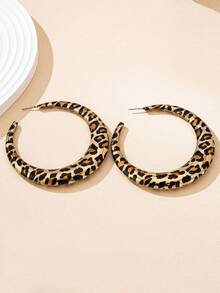 1 par de pendientes de aro geométricos asimétricos y sobredimensionados, vintage y exagerados de alta gama