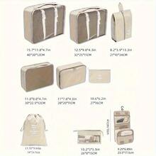 9 buc genți de depozitare pentru călătorie, cuburi organizatoare cu geantă cosmetică, cuburi de ambalare prin compresie, organizator de bagaje pentru haine, pantofi, rochii, cadouri, studenți