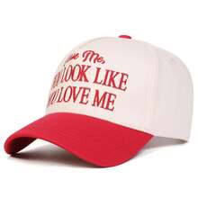 1 pièce Casquette de camionneur pour femme "YOU LOOK LIKE YOU LOVE ME", casquette de baseball personnalisée avec lettres brodées, chapeau de mode streetwear à cinq panneaux, chapeau décontracté de protection solaire pour le printemps, l'automne, les voyages et les vacances à la plage - Multicolore - Voir 13