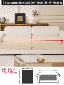 1 Stück Sofakissenbezug für alle Jahreszeiten, moderner minimalistischer rutschfester Sofasitzpolster, staubdicht und waschbar, weich und farbbeständig, tierfreundlicher Schutzbezug, anpassbar für Ecksofas, Schlafzimmer, Büro, Wohnzimmer