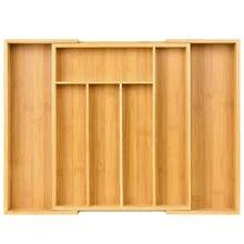 Expandable Bamboo Kitchen Drawer Organizer – Adjustable Cutlery Tray For Utensils, Silverware, And Flatware – 5 To 7 Slots Bamboo Drawer Divider For Kitchen Storage (Natural Wood) - Wood - View 1