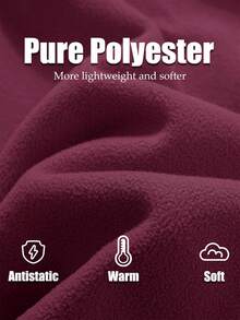 Cavva 女士抓绒背心外套，无袖轻便拉链夹克，保暖柔软，带拉链口袋，适合运动、办公、户外活动、聚会、露营、骑行、徒步旅行等冬季穿着。 - 酒紅色 - 查看 7