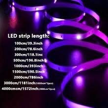 LQHZMYY 60pcs/M RGB IC (WS2812) LED Pixel Lights, USB Smart LED Strip, APP Control, Music Sync Color Changing LED Tape, Applicable For Gaming Room Lighting, 5V USB TV LED Backlight, Double-Sided Adhesive, Suitable For Computer, Bedroom, Gaming Display, Home Decor, Living Room, Wedding, Camping, Party, Birthday And Christmas - RGB Lighting - View 6