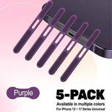 ZYONS 5个高品质金属扬声器防尘网罩，适用于 17 Pro Max/17 Air/16 Pro Max/16E/15 Plus/14/13/12系列 - 防尘网一体式防尘膜，网状设计防尘贴纸，听筒扬声器防尘粘性盖，带USB Type-C PD防尘塞 - 彩色 - 查看 13