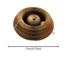 Rascador de cartón corrugado para gatos en forma de acordeón, magnético y versátil, sin desorden, autoentretenemiento, resistente a rasguños y desgaste, juguete para gatos