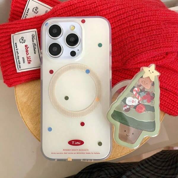 Nuevo estilo de soporte magnético para teléfono móvil con diseño de dibujos animados y función telescópica, portátil y cómodo, un accesorio de moda. Regalo de Navidad compatible con iPhone, teléfonos Android, regalo para cumpleaños, familia y amigos