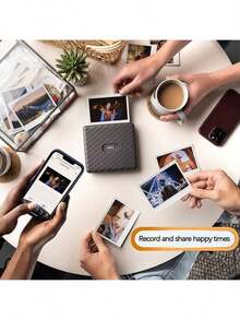 FujiFilm Link WIDE Mobiler Fotodrucker (inkl. 20 Blatt Fotopapier) Tragbarer Großformat-Polaroid-Fotodruck Bluetooth-Konnektivität Intelligente Bearbeitung Ideales Geschenk