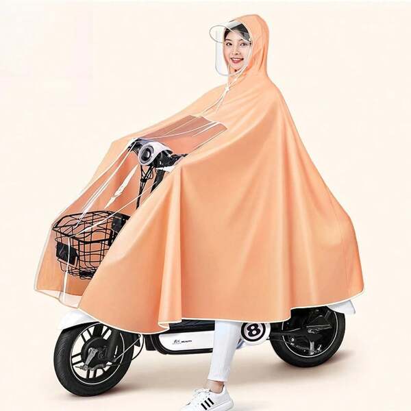 Thickened And Extended Bicycle Rain Gear Adult Electric Bike Raincoat Double Motorcycle Rain Poncho