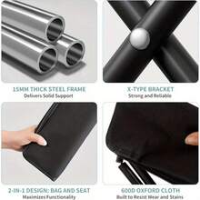 1 Set Of Small Camping Folding Chairs, Outdoor Stools, Portable Chairs, Folding Stools, Folding Chairs, Outdoor Chairs, Portable Seating, Fishing Chairs, Fishing Stools, Comes With A Carrying Bag, Maximum Weight Capacity Up To 220 Pounds, Camping Furniture, Picnic Chairs, Space Saver Chairs, Lightweight Stools, Foldable Frame, Construction, Travel Stools, Foldable Chairs, Campers, Outdoor Enthusiasts