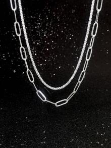 1pc Minimalist Matte Heart Pendant Necklace, 925 Sterling Silver Lightweight Luxurious Choker Necklace, Elegant Jewelry Gift Suitable For Daily Wear And Dates - Style 3 - View 4