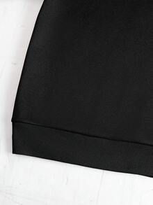 Tween Boy Slogan Print Warm Sweatshirt, Autumn/Winter - Black - View 4