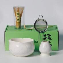 1 套日本抹茶搅拌器套装，完美抹茶套装包括窑变陶瓷抹茶碗（带喷嘴）、抹茶搅拌器和搅拌器支架、勺子、筛子、日本抹茶仪式茶具（用于抹茶粉），是抹茶爱好者和初学者的礼物 - 彩色 - 查看 11