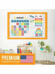 Classroom Calendar, 98 Pieces, Bulletin Board, Hadley Designs, Calendars & Planners, Calendar 2025, Calendar Creative Minimalist, Calendar>Teacher, Yearly Calendars, Calendario 2025-2026, Academic Calendar 2025-2026, Wall Calendar 2025, Numbers Calendar, - Rainbow - 查看 1