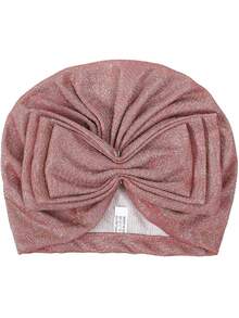 1pc European & American Style Women's Sequin Pleated Twist Headscarf Hat, Head Wrap Turban Hat With Metal Button For Dress - A - View 11