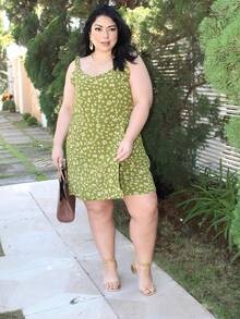 Women's Plus Size Jumpsuit Short Skirt With Printed Lining Summer - 顏色 35 - 查看 6