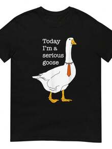 Today I'm A Serious Goose Shirt - màu đen - Xem 1