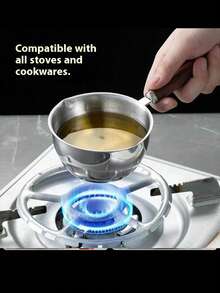 وعاء خشبي المقبض مع ملعقة، مناسب لمستلزمات صناعة الشموع الأخرى، والأدوات المنزلية، ومواد قولبة الشمع لصناعة الشموع والصابون DIY، وعاء إذابة الشمع لصناعة الشموع، وصناعة المجوهرات (باستثناء الملاعق)