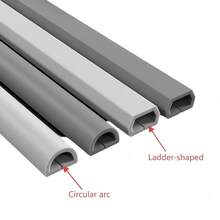 1 rollo de 1,5 cm x 2 m de canaleta decorativa para cables - oculta cables expuestos, gestión de cables suave y ordenada, evita riesgos de tropiezos, fácil instalación en superficie de piso, ahorro de espacio, tira protectora de cables duradera