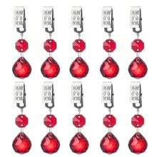 10Pcs Artificial Crystal Tablecloth Clips Metal Clips Tablecloth DecorTablecloth Sun Catcher Fixed Clips Weighted Clips For Living Room Coffee Shop Restaurant Hotel Wedding Party Outdoor Tablecloth Decoration Sun Catcher Hanging Decoration