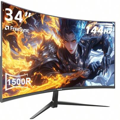 Un monitor de 34 pulgadas completamente nuevo de 2025. Un monitor gaming de 144 Hz, compatible con la mayoría de los juegos del mercado. Con un diseño curvo de 1500R, este monitor cuenta con una pantalla 4K. Ya sea para el trabajo o en casa, para jugar, ver la televisión o ver películas, ofrece imágenes nítidas, fluidas y sin retardo. Es el regalo perfecto para las fiestas, una sorpresa para tu papá o novio, y un excelente regalo de monitor.