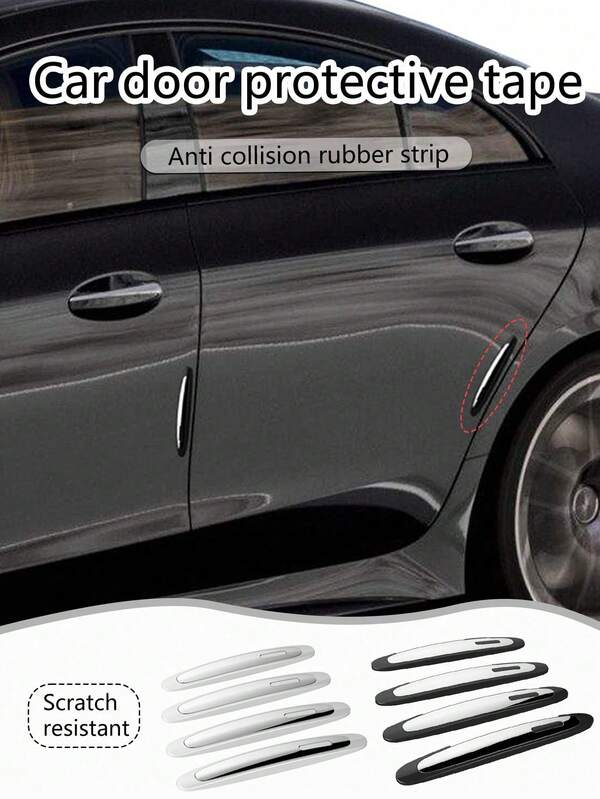 Protetor anti-riscos para exterior de carro, 4 peças, protetores de borda de porta, protetor de para-choque, ótimo presente para amigos, líderes e colegas