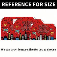 لافتة خلفية عيد ميلاد بشكل شبكة عنكبوت حمراء، مناسبة لحفلات عيد الميلاد، لافتة طاولة الكعكة، خلفية صور، حفلات بموضوع البطل الخارق، إكسسوارات الديكور، متوفرة بأحجام متعددة - متعدد الألوان - مشاهدة 8