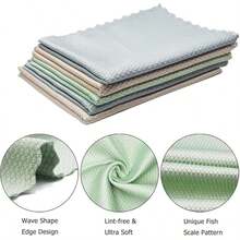 10pcs Super Absorbent Microfiber Towels, Kitchen Cleaning Cloths, Non-Stick Oil Dish Cloths, Dish Towels, Home Cleaning Rags - Color Mixing - View 5