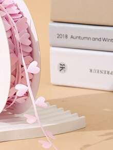 1pcValentine's Day Colorful Bilateral Heart Yarn Ribbon Diy Bow Hair Accessories Flowers Gift Decorative Packaging Materials