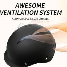 Skateboard Bike Helmet For Adults Adjustable Unisex Adult Helmet - Stylish & Cool, Perfect For Men & Women - Ideal Holiday & Birthday Gift - Available In Black & White - Paintable & Suitable For Various Sports - Pure Black - View 7