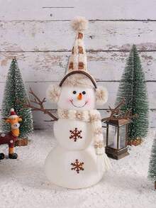 2pcs/1pc 14.57inch Christmas Cute Snowman Decorative Ornaments, Window Desktop Decorative Ornaments Man Shape Tabletop Ornaments, Suitable For Theme Party Creative Home Decor Bedroom Decor Festive Atmosphere Scene Ornament Pure Holiday Ornament Pure Holiday Ornament