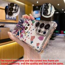 Una funda para teléfono diseñada específicamente para Samsung Galaxy S25 ULTRA/S25/S24 Ultra/S24, S23/S23 FE/S23 Ultra/S22, con un diseño transparente impreso, agarre cómodo, protección de marco de lente, adecuada para todos los géneros, hecha con tecnología de electroplacado. - Colores mixtos - Ver 7