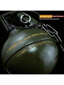 2025 New 1pc Fragmentation Grenade Model, Full Metal Grenade Home Decor, Game Peripheral, Birthday/Christmas/Halloween/Easter Gift - Multicolor - View 6