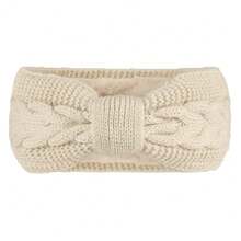 Fleece Knitted Headband With Bow, Autumn/Winter Warm Braided Ear Warmer Headwrap, European And American Style Knitted Hair Accessory Fall Hair Band Hair Accessories For Women For Vacation Outfits Woman Women Bananas Winter Head Scarf Women Bandanas Soft Headwrap