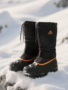 Men's Snow Boots Waterproof Winter Insulated Fur Liner Lightweight Outdoor Hiking Tall Booties