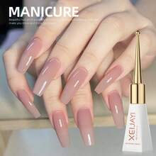 XEIJAYI 1瓶半透明持久粉色凝胶指甲油，UV/LED可卸甲凝胶指甲油，适用于美甲DIY沙龙居家美甲，节日礼物，女士美甲美睫DIY沙龙礼品 - 粉色 - 查看 8