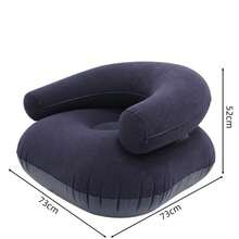 1pc Inflatable Seat Cushion, Sofa, Yoga Rest Inflatable Seat, Outdoor Inflatable Seat, Patio Inflatable Seat, Living Room Inflatable Sofa Seat, Suitable For Yoga, Fitness Exercise Rest, Outdoor Camping, Lightweight And Portable