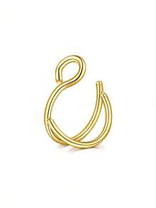 3Pcs/1Pc Women Fake Nose Ring Faux Piercing Jewelry 8Mm Fake Nose Ring Hoop For Faux Lip Nose Ring Set Fake Lip Ring Lip Nail New Daily Party