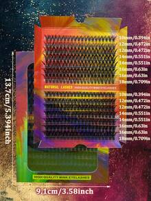 Halloween Makeup 280 Pieces Of Cluster Eyelashes, Single Cluster Eyelashes, Mixed 8-16mm Length, D-Curl Eyelash Extension, Natural Fluffy False Eyelashes, Hot Melt Self-Grafted Single Hair 50D+80D Soft Eyelashes DIY At Home, Dramatic Eyelash Extension Makeup Tools Are Reusable And Easy To Operate