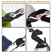 Stroller Hand Muff, Winter Extra Thick Pushchair Gloves Keep Warm For Parents And Caregivers In Cold Weather Anti-Freeze Windproof Snow-Proof