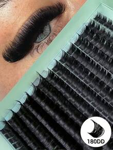 210pcs Fluffy Eyelash Clusters, 180DD Curl, 8-16mm, Suitable For Beginners, Create Voluminous Curled Captivating Lashes - Black - View 10