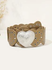 大码女式波西米亚风镂空金属圆盘孔眼花卉图案铆钉腰带装饰时尚性感连衣裙配饰，适合各种派对、聚会和休闲场合 - 拼接 - 查看 28