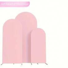 1pc Pink Wedding Arch Backdrop Stand Cover, Chiara Dome Arch Backdrop Stand Cover, Birthday Party Ceremony Decoration, Event Arch Cover, Ceremony Pink Wedding Decor