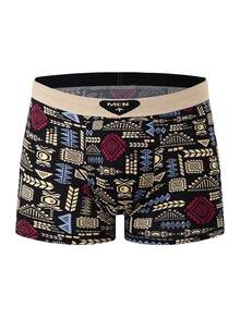 4 peças/pacote Cuecas Masculinas, Boxer Esportivo, Shorts Confortáveis de Ângulo Plano para Adolescentes