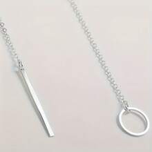 Elegant Minimalist Women'S Necklace - 18K Golden Plated Stainless Steel Pendant, Delicate Chain With Smooth Edges, Dainty Everyday & Formal Jewelry, Valentine's, Year-Round Wear - Versatile Her - Vàng - Xem 5