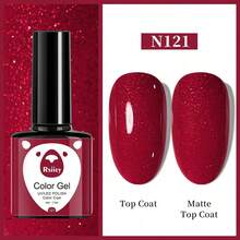 XEIJAYI 1 Bottle Gel Nail Polish, Popular Series Gel Manicure, 141 Vibrant Colors, Suitable For All Seasons - UV/LED Removable Semi-Permanent Nail Polish, Suitable For DIY Nail Art Design, Gift For Women - 紅色 - 查看 9