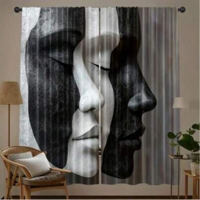 4Panels Lüks Dokulu Moda Kadife Perdeler, Işık Filtreli Gizlilik Perdeleri, Makinede Yıkanabilir, Oturma Odası ve Yatak Odası İçin Her Mevsim Paneller, Halkalı Üst Askı Seçenekleri