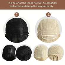 28 英寸女士黑色直发中分合成假发，耐高温丝滑优雅百搭，适合万圣节角色扮演和日常使用，适合所有女性 - 彩色 - 查看 10