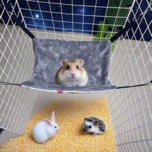 Small Animal Hideaway& Hammock, Cozy House With Roof For Small Pets To Sleep And Hide - Washable Pet Cave& Hideout Corner, Hanging Hammock Hideout Bed, Cage Accessories For Guinea, Hamster, Rat, Glider, Squirrel, Ferret, Kitten, Squirrel, Chinchilla